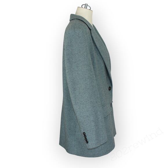 US12 Italy48 MarellaSport Blazer Wool Herringbone Oversize Menswear Water Garden - Picture 6 of 16